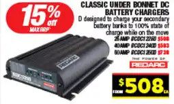 Autopro Classic under bonnet dc battery chargers offer