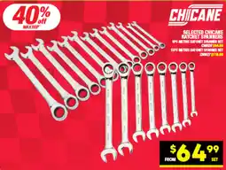 Autopro Selected chicane ratchet spanners offer