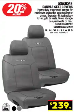Autopro Longhorn canvas seat covers offer