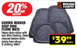 Autopro Denver rubber deep dish floor mats offer