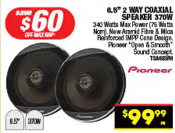Autopro 6.5" 2 way coaxial speaker 370w offer