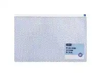 Officeworks J.Burrows Soft Zipper Pouch Document Wallet Blue offer