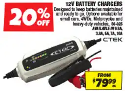 Autobarn 12v battery chargers offer