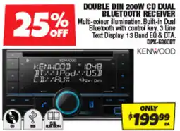 Autobarn Double din 200w CD dual bluetooth receiver offer