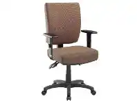 Officeworks Pago Flash II Deluxe Heavy-Duty Ergonomic Chair with Arms Mocha offer