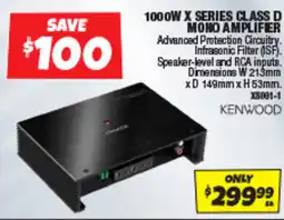 Autobarn 1000w x series class D mono amplifier offer