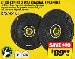 Autobarn 4" CS series 2 way coaxial speakers offer