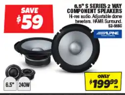 Autobarn 6.5" S series 2 way component speakers offer