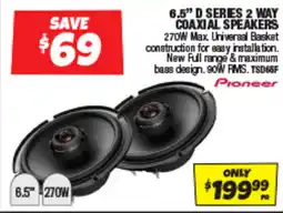 Autobarn 6.5" D series 2 way coaxial speakers offer