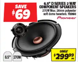 Autobarn 6.5" D series 2 way component speakers offer