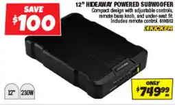 Autobarn 12" hideaway powered subwoofer offer