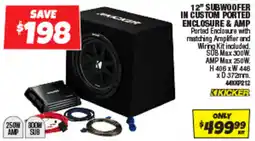 Autobarn 12" subwoofer in custom ported enclosure & amp offer