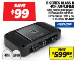 Autobarn R series class D 4ch amplifier offer