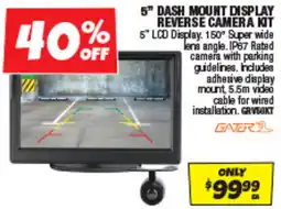 Autobarn 5" dash mount display reverse camera kit offer