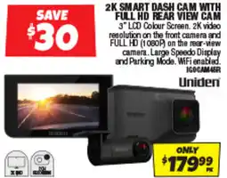 Autobarn 2k smart dash cam with full HD rear view cam offer
