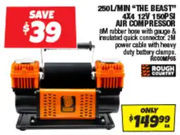Autobarn 250l/min "the beast" 4x4 12v 150psi air compressor offer