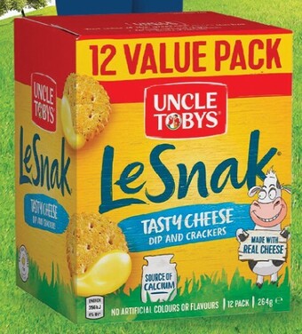 Coles Uncle Tobys Le Snak Value Pack 264g offer