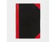 Officeworks Spirax A4 Red and Black Notebook 200 Page offer