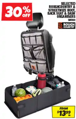 Autobarn Selected roughcountry & streetwize boot, back seat & dash organisers offer