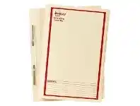 Officeworks Avery Foolscap Spiral Spring File Buff with Red Print offer