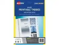 Officeworks Avery Printable Tabbies White 48 Pack offer