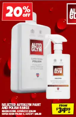 Autobarn Selected autoglym paint and polish range offer