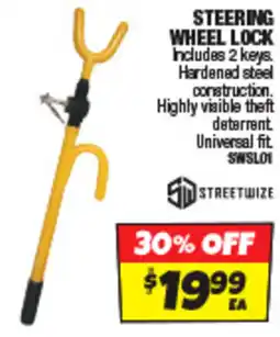 Autobarn Steering wheel lock offer