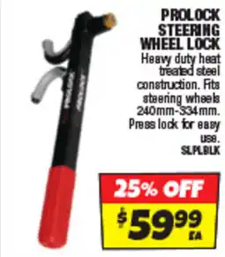 Autobarn Prolock steering wheel lock offer