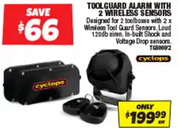 Autobarn Toolguard alarm with 2 wireless sensors offer