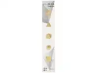 Officeworks Three By Three Polyhedra Magnets Gold 5 Pack offer