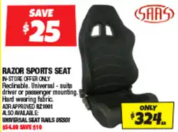 Autobarn Razor sports seat offer