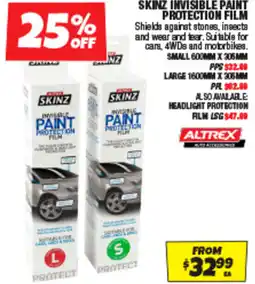 Autobarn Skinz invisible paint protection film offer
