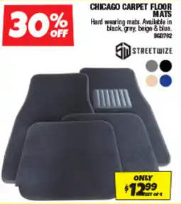 Autobarn Chicago carpet floor mats offer