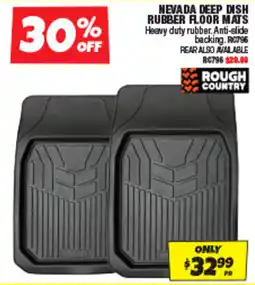Autobarn Nevada deep dish rubber floor mats offer