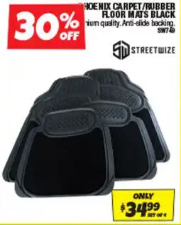 Autobarn Phoenix carpet/rubber floor mats offer