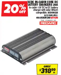 Autobarn Bcdc in-cabin core dc battery chargers offer
