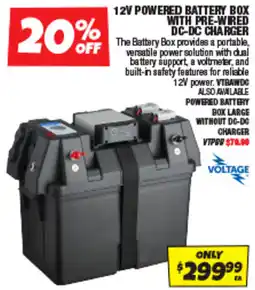Autobarn 12V powered battery box with pre-wired dc-dc charger offer