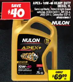 Autobarn Apex+ 10w-40 heavy duty diesel offer