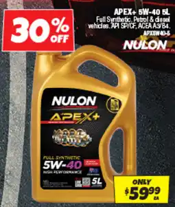 Autobarn APEX+ 5W-40 offer