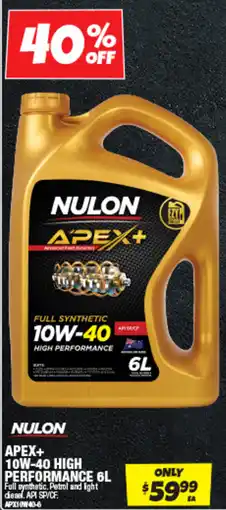 Autobarn Apex+ 10w-40 high performance offer
