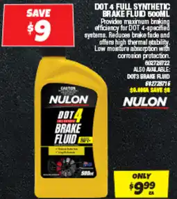 Autobarn Dot 4 full synthetic brake fluid offer