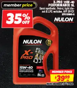 Autobarn X-pro 15w-40 performance offer
