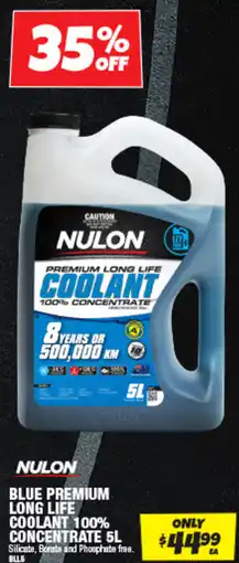 Autobarn Blue premium long life coolant 100% concentrate offer