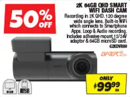 Autobarn 2k 64gb QHD smart wifi dash cam offer