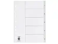 Officeworks Marbig A4 1-5 Divider Tab Grey offer