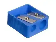 Officeworks Studymate Plastic Wedge 2 Hole Sharpener Blue offer
