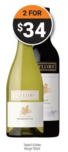 Super Cellars Taylor's Estate Chardonnay offer