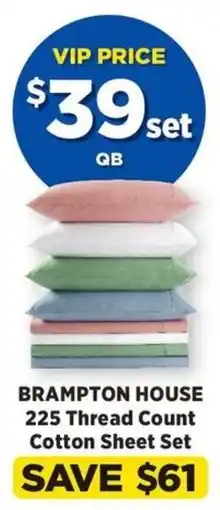 Spotlight Brampton House 225 Thread Count Cotton Sheet Set offer