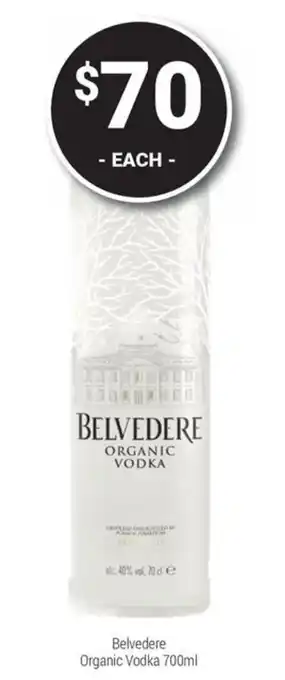 Belvedere Organic Vodka