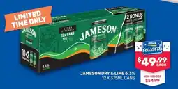 Bottlemart Jameson Dry & Lime offer